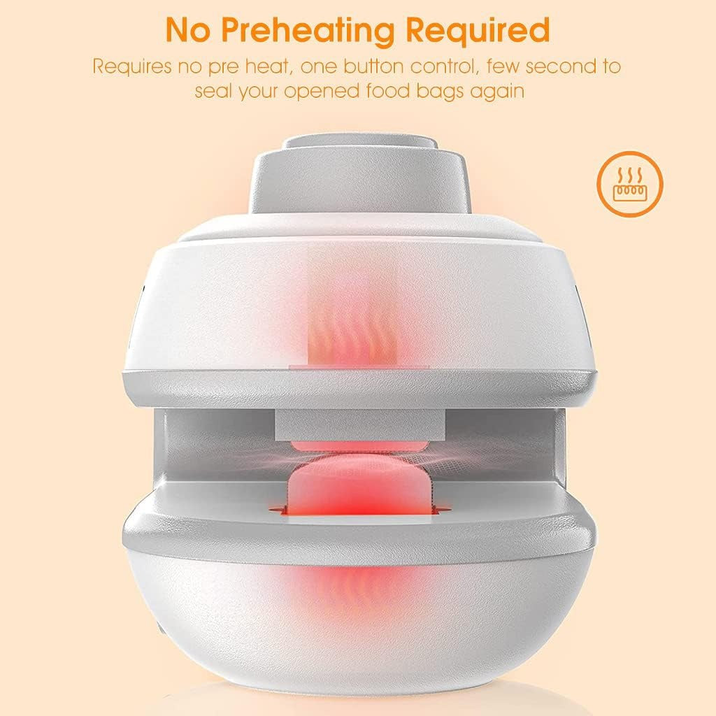 Mini Seal Machine, 2 in 1 USB Rechargeable Magnetic Heat Sealing & Cutting, Portable Handheld Vacuum Sealer for Food, Snacks, Chips, Fresh Storage, Plastic Bags Sealing Machine