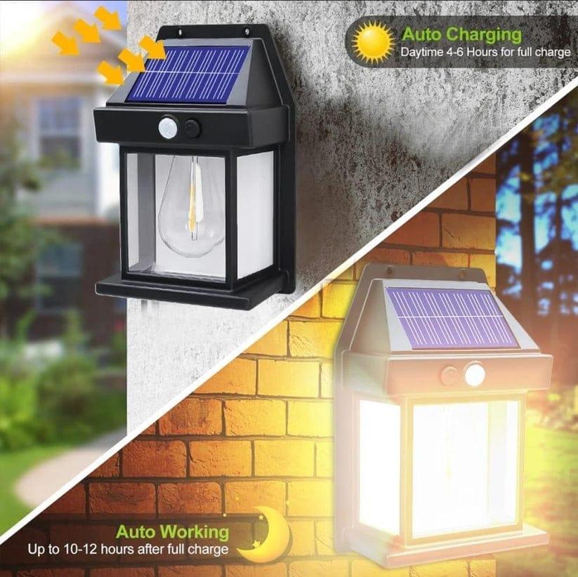 Mini Waterproof Solar Interaction Wall Lamp With Motion Sensor Security Light