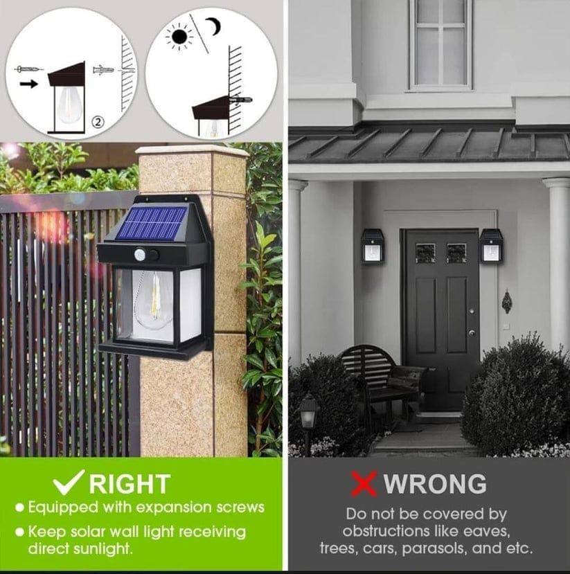Mini Waterproof Solar Interaction Wall Lamp With Motion Sensor Security Light